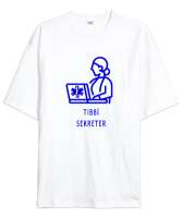 112 ACİL EMERGENCY MEDICAL SECRETARY TIBBİ SEKRETER Beyaz Oversize Unisex Tişört - Thumbnail