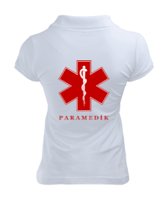 112 ACİL SAĞLIK EMS EMERGENCY MEDICAL SERVICE PARAMEDIC PARAMEDİK KIRMIZI Kadın Polo Yaka Tişört