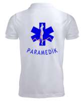 112 ACİL SAĞLIK PARAMEDIC PARAMEDİK AMBULANS Beyaz Erkek Kısa Kol Polo Yaka - Thumbnail