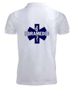 112 ACİL SAĞLIK PARAMEDIC PARAMEDİK AMBULANS Beyaz Erkek Kısa Kol Polo Yaka