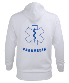 112 ACİL SAĞLIK PARAMEDIC PARAMEDİK MAVİ AMBULANS Erkek Kapşonlu Fermuarlı