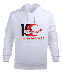 15 TEMMUZ - DEMOKRASİ VE MİLLİ BİRLİK GÜNÜ Erkek Kapüşonlu Hoodie Sweatshirt