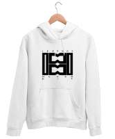 1881 Beyaz Unisex Kapşonlu Sweatshirt - Thumbnail