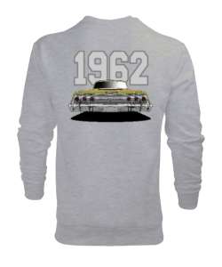  1962 Chevy Impala Altın Renkli Özel Seri2 Gri Erkek Sweatshirt