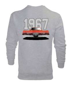 1967-Plymouth-Copper-Çift-Taraflı-2 Gri Erkek Sweatshirt