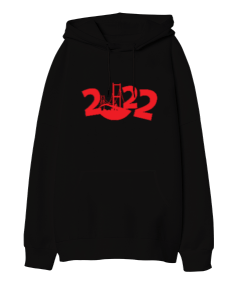 2022 İstanbul Oversize Unisex Kapüşonlu Sweatshirt