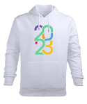 2023 Beyaz Erkek Kapüşonlu Hoodie Sweatshirt