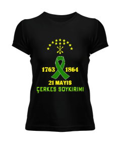 21 mayıs 1864,Çerkes Bayrağı, adiga bayrağı,Çerkes logosu. Kadın Tişört