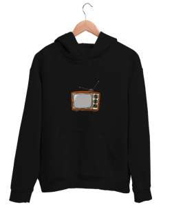 234124124 Siyah Unisex Kapşonlu Sweatshirt