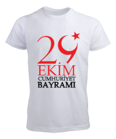 29 Ekim cumhireyet bayramı yazılı Erkek Tişört