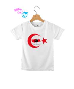 29 Ekim Cumhuriyet Bayramı ve Atatürk 2 C Beyaz Çocuk Unisex