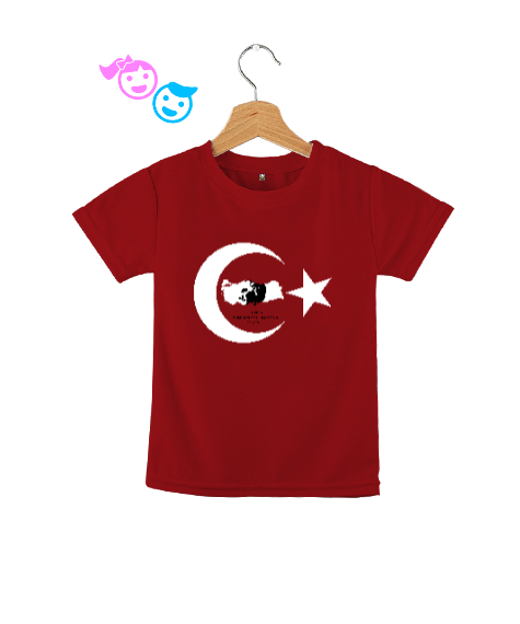 Tisho - 29 Ekim Cumhuriyet Bayramı ve Atatürk W 2 C Kırmızı Çocuk Unisex