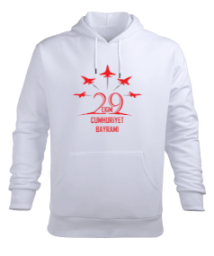 29 Ekim Tasarımı Erkek Kapüşonlu Hoodie Sweatshirt