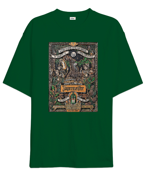 Tisho - 50 Years of Jager Çimen Yeşili Oversize Unisex Tişört