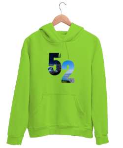 52 Fıstık Yeşili Unisex Kapşonlu Sweatshirt