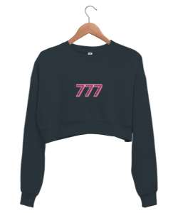 777 Manifest Füme Kadın Crop Sweatshirt