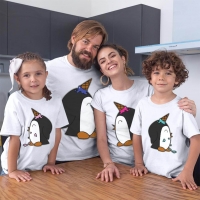 Penguen Baskılı Aile Tişört Kombini - 2