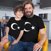 Ay Yıldız Baba Erkek Çocuk Tişört Kombini - 3