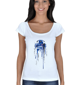 a blue hope r2d2 Kadın Açık Yaka