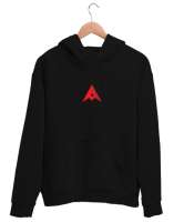 A Siyah Unisex Kapşonlu Sweatshirt - Thumbnail