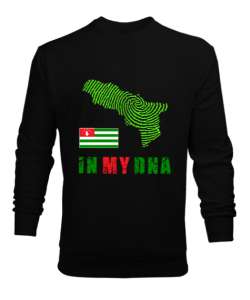 Abhazya,Abhazya Bayrağı,abkhazia,abkhazia flag. Siyah Erkek Sweatshirt