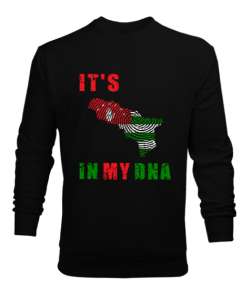 Abhazya,Abhazya Bayrağı,abkhazia,abkhazia flag. Siyah Erkek Sweatshirt