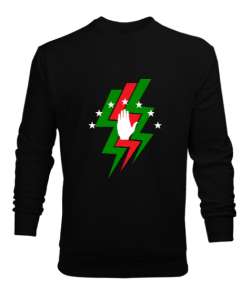 Abhazya,Abhazya Bayrağı,abkhazia,abkhazia flag. Siyah Erkek Sweatshirt