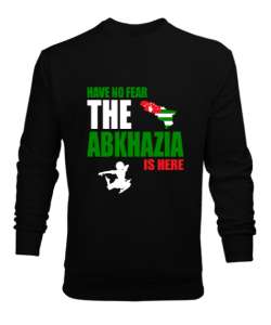 Abhazya,Abhazya Bayrağı,abkhazia,abkhazia flag. Siyah Erkek Sweatshirt