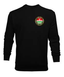 Abhazya,Abhazya Bayrağı,abkhazia,abkhazia flag. Siyah Erkek Sweatshirt