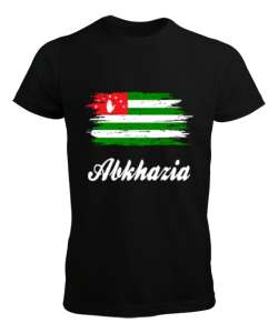 Abhazya,Abhazya Bayrağı,abkhazia,abkhazia flag. Siyah Erkek Tişört