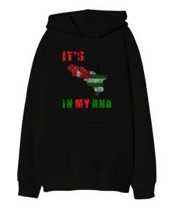 Abhazya,Abhazya Bayrağı,abkhazia,abkhazia flag. Siyah Oversize Unisex Kapüşonlu Sweatshirt