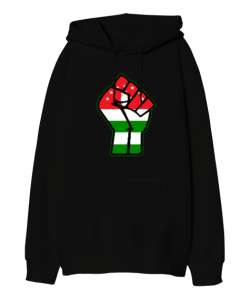 Abhazya,Abhazya Bayrağı,abkhazia,abkhazia flag. Siyah Oversize Unisex Kapüşonlu Sweatshirt