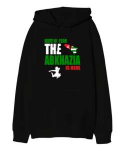 Abhazya,Abhazya Bayrağı,abkhazia,abkhazia flag. Siyah Oversize Unisex Kapüşonlu Sweatshirt