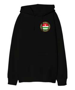 Abhazya,Abhazya Bayrağı,abkhazia,abkhazia flag. Siyah Oversize Unisex Kapüşonlu Sweatshirt