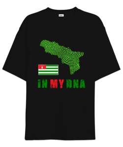 Abhazya,Abhazya Bayrağı,abkhazia,abkhazia flag. Siyah Oversize Unisex Tişört