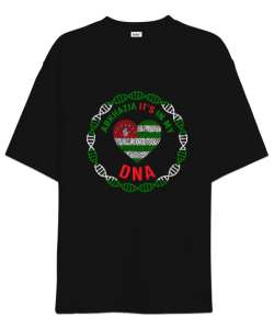 Abhazya,Abhazya Bayrağı,abkhazia,abkhazia flag. Siyah Oversize Unisex Tişört