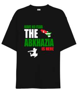 Abhazya,Abhazya Bayrağı,abkhazia,abkhazia flag. Siyah Oversize Unisex Tişört