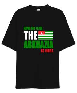 Abhazya,Abhazya Bayrağı,abkhazia,abkhazia flag. Siyah Oversize Unisex Tişört