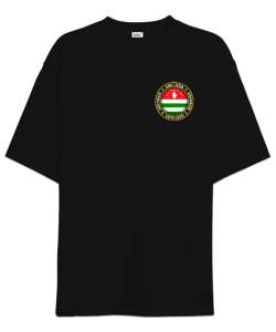 Abhazya,Abhazya Bayrağı,abkhazia,abkhazia flag. Siyah Oversize Unisex Tişört