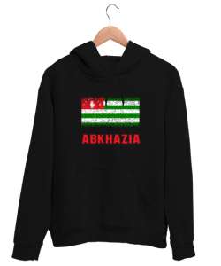 Abhazya,Abhazya Bayrağı,abkhazia,abkhazia flag. Siyah Unisex Kapşonlu Sweatshirt