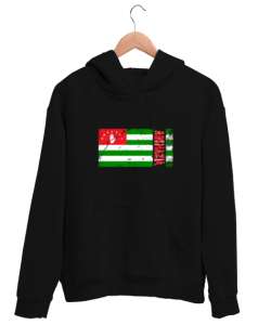 Abhazya,Abhazya Bayrağı,abkhazia,abkhazia flag. Siyah Unisex Kapşonlu Sweatshirt