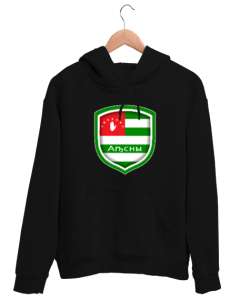 Abhazya,Abhazya Bayrağı,abkhazia,abkhazia flag. Siyah Unisex Kapşonlu Sweatshirt