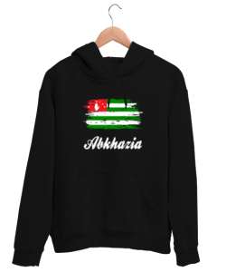 Abhazya,Abhazya Bayrağı,abkhazia,abkhazia flag. Siyah Unisex Kapşonlu Sweatshirt