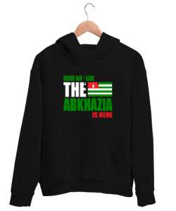 Abhazya,Abhazya Bayrağı,abkhazia,abkhazia flag. Siyah Unisex Kapşonlu Sweatshirt