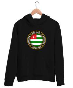 Abhazya,Abhazya Bayrağı,abkhazia,abkhazia flag. Siyah Unisex Kapşonlu Sweatshirt