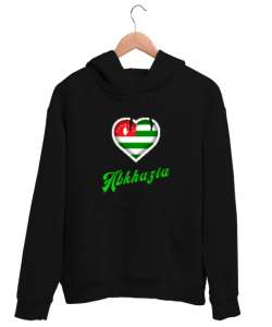 Abhazya,Abhazya Bayrağı,abkhazia,abkhazia flag. Siyah Unisex Kapşonlu Sweatshirt