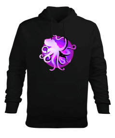 Abstract Octopus Erkek Kapüşonlu Hoodie Sweatshirt