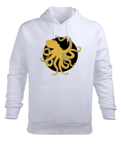 Abstract Octopus Erkek Kapüşonlu Hoodie Sweatshirt