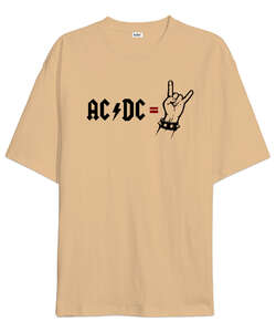 AC DC Rock Blu V3 Camel Oversize Unisex Tişört