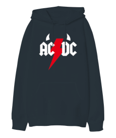 ACDC Hell Oversize Unisex Kapüşonlu Sweatshirt